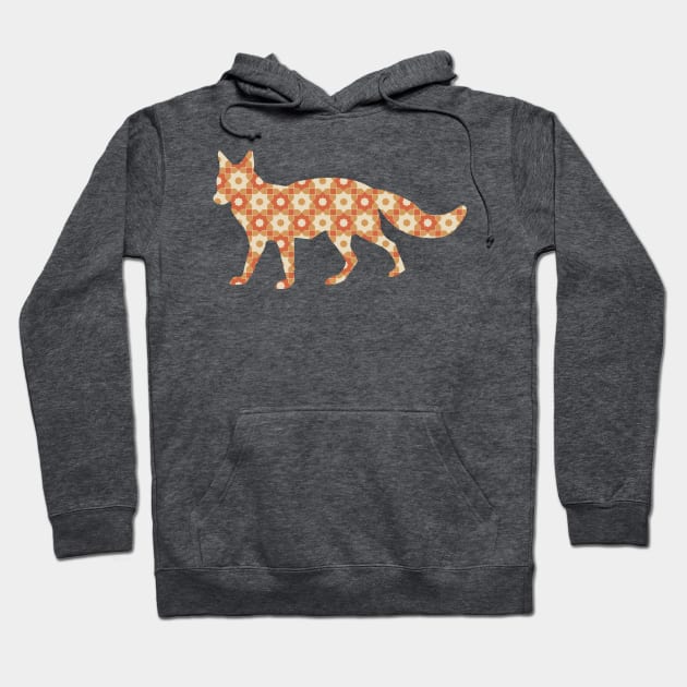 Fox Silhouette with Pattern Hoodie by deificusArt